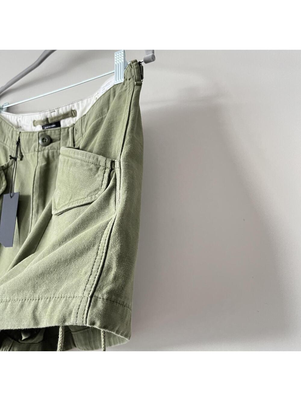 NWT ~ R13 Marianne Cargo Short in Olive Sateen Size 26 - Picture 4 of 11